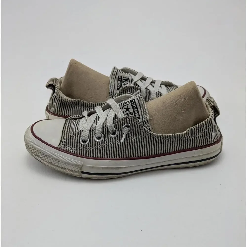 Womens Converse Shoreline‎ Low Top Striped Skate Sneakers Shoes 562034F Size 7